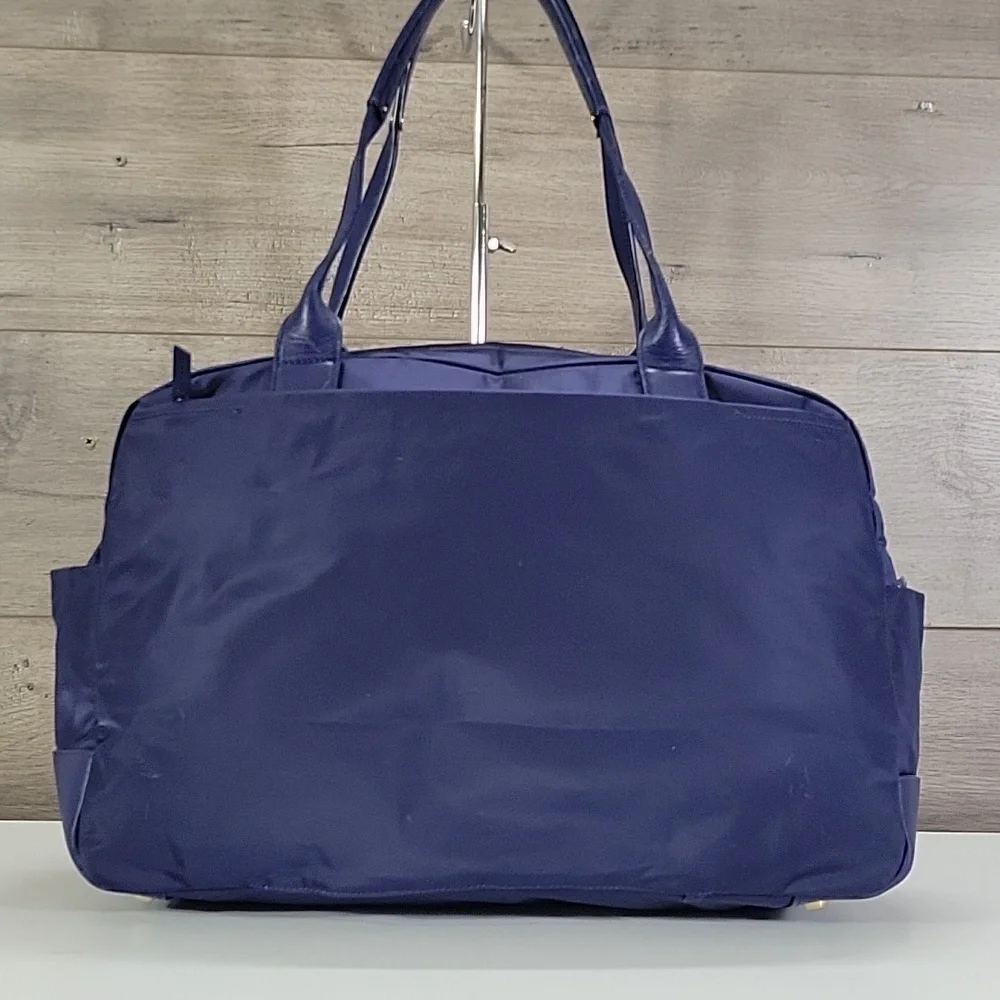Tumi Blue Nylon/Leather Business Tote Bag